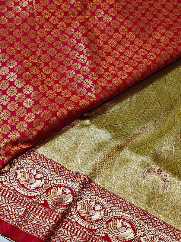 Pure heavy soft silk original gold copper Saree wholesalers in Hyderabad
