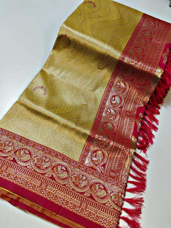 Pure heavy soft silk original gold copper Saree wholesalers in Hyderabad