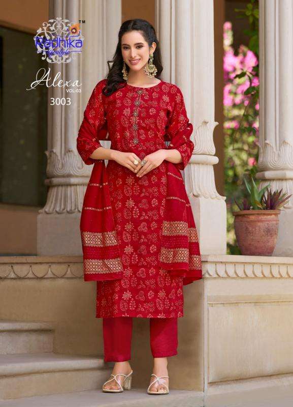 Radhika lifestyle alexa vol 3 Designer Kurtis in Surat Wholesale