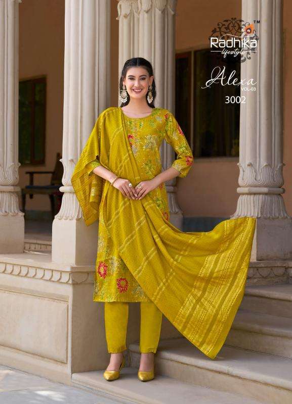 Radhika lifestyle alexa vol 3 Designer Kurtis in Surat Wholesale