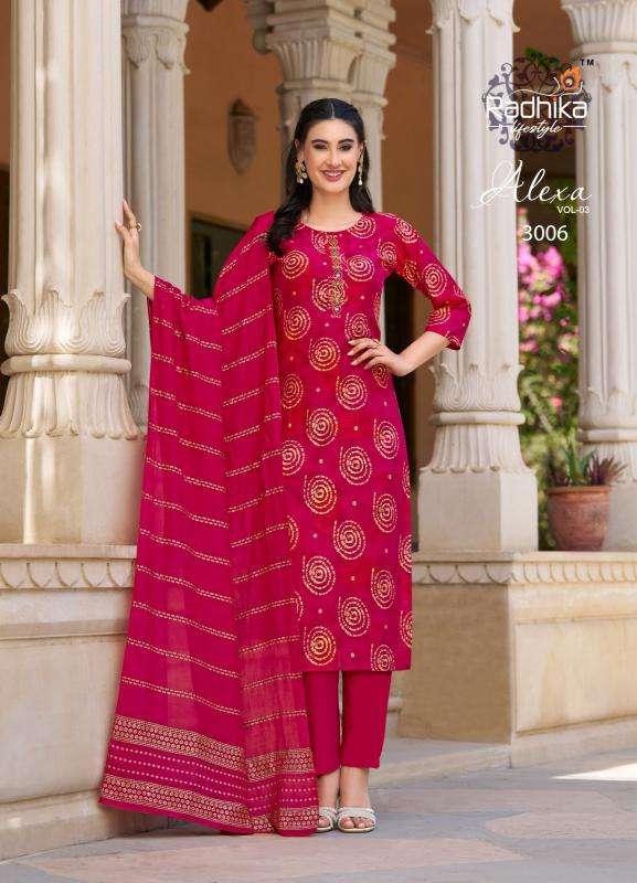 Radhika lifestyle alexa vol 3 Designer Kurtis in Surat Wholesale