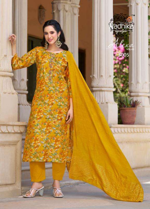 Radhika lifestyle alexa vol 3 Designer Kurtis in Surat Wholesale