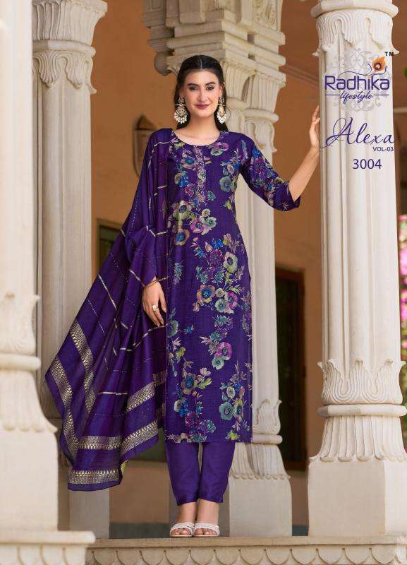 Radhika lifestyle alexa vol 3 Designer Kurtis in Surat Wholesale