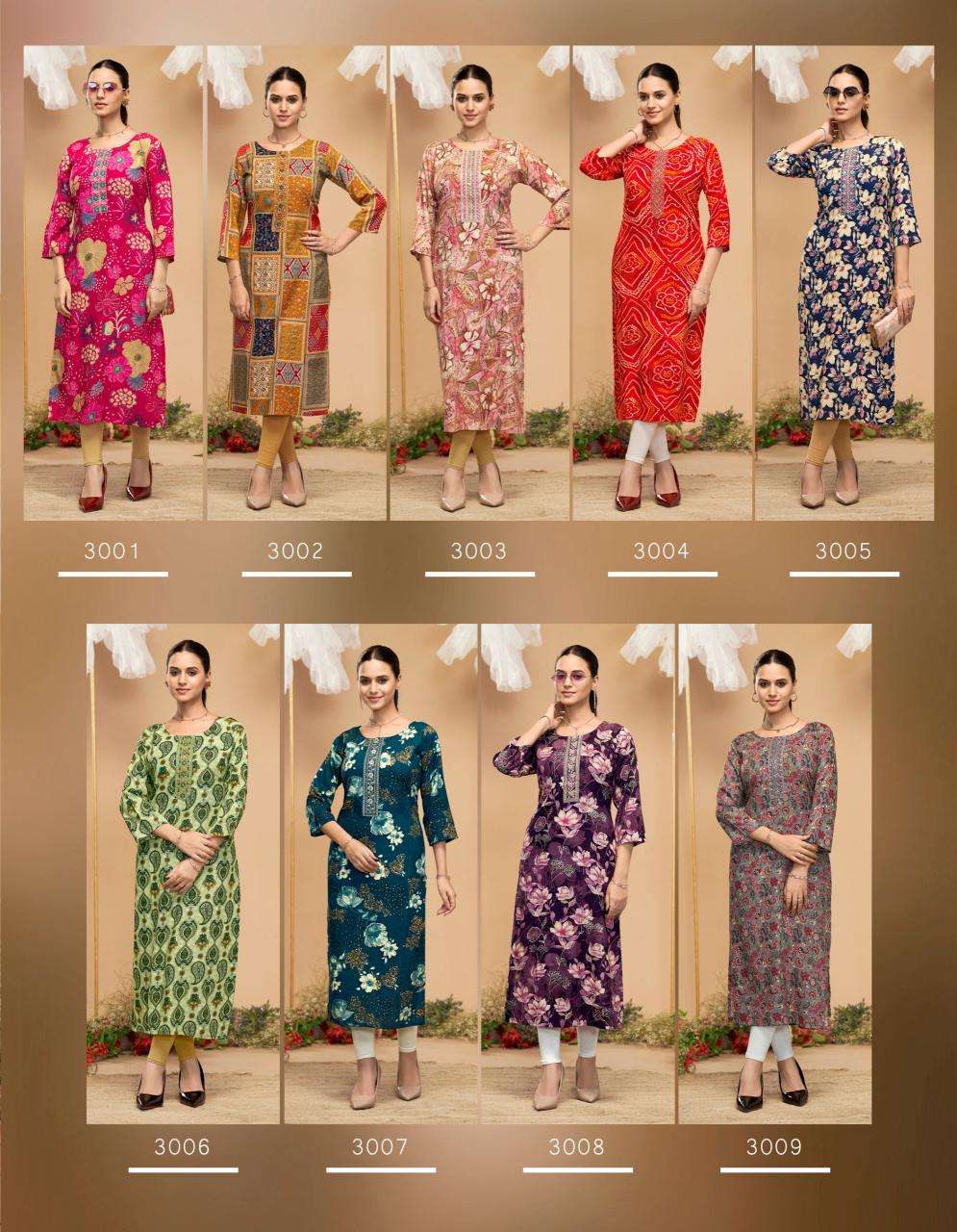 Radhika lifestyle alisha vol 3 kurti manufacturer in surat janasya surat gujarat
