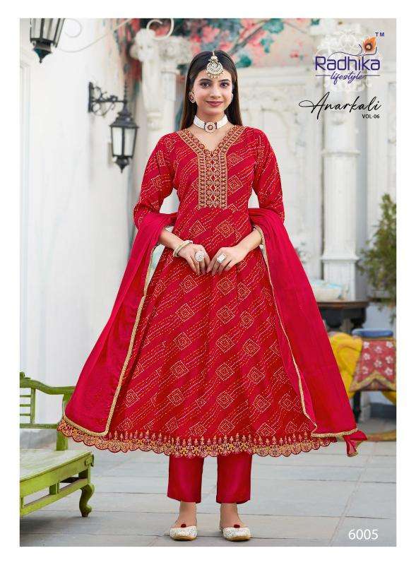 Radhika lifestyle anarkali vol 6 ready made kurti manufacturers names in surat