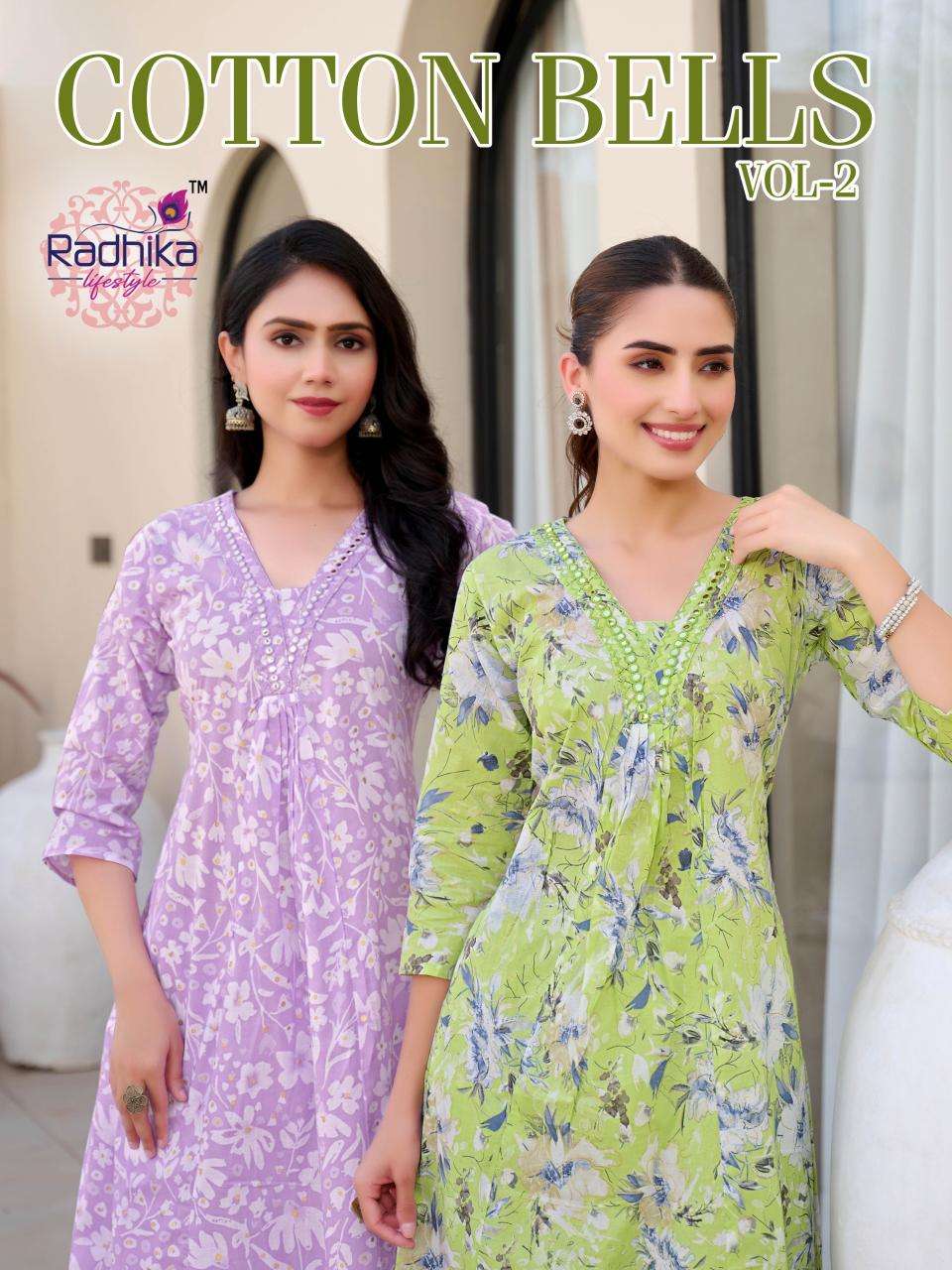 Radhika lifestyle cotton bells vol 2 Surat wholesale kurtis market