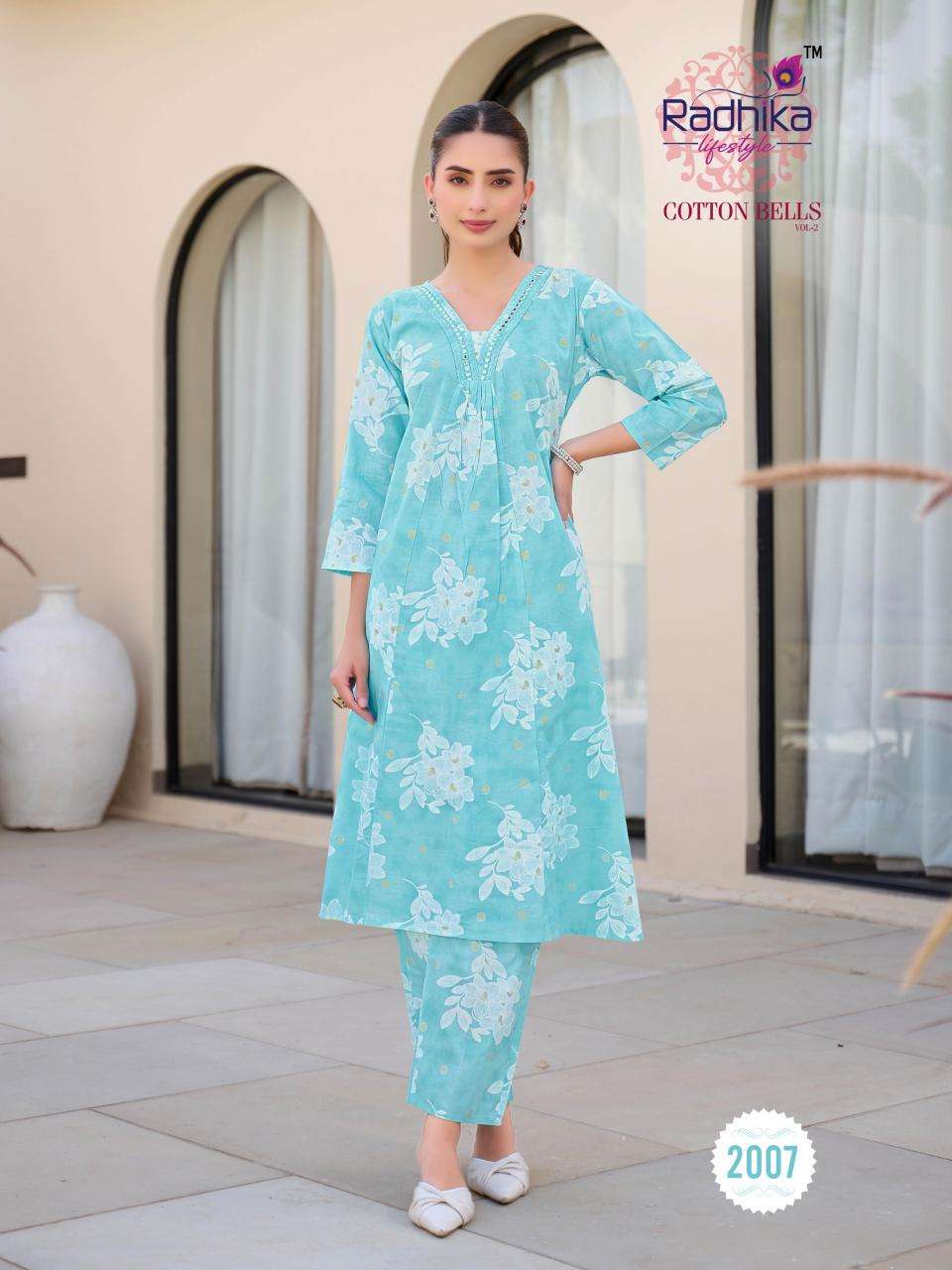 Radhika lifestyle cotton bells vol 2 Surat wholesale kurtis market
