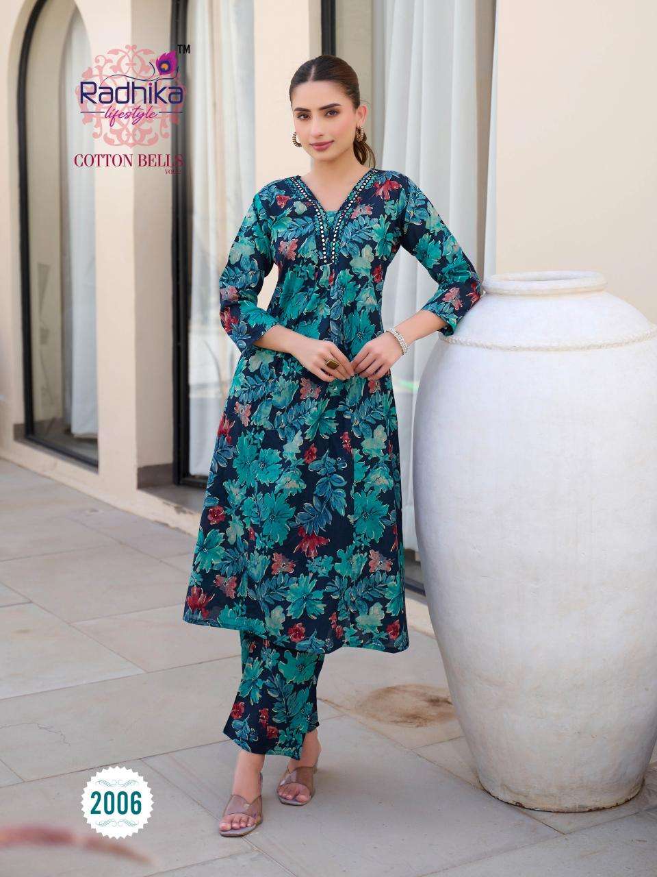 Radhika lifestyle cotton bells vol 2 Surat wholesale kurtis market