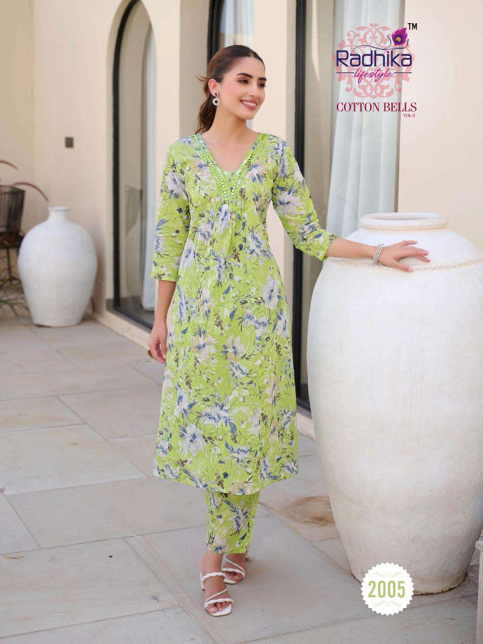 Radhika lifestyle cotton bells vol 2 Surat wholesale kurtis market