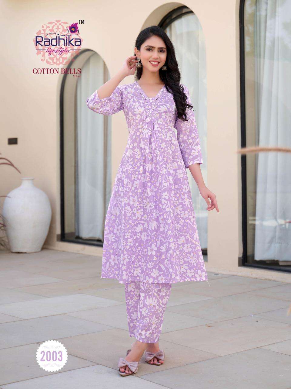 Radhika lifestyle cotton bells vol 2 Surat wholesale kurtis market