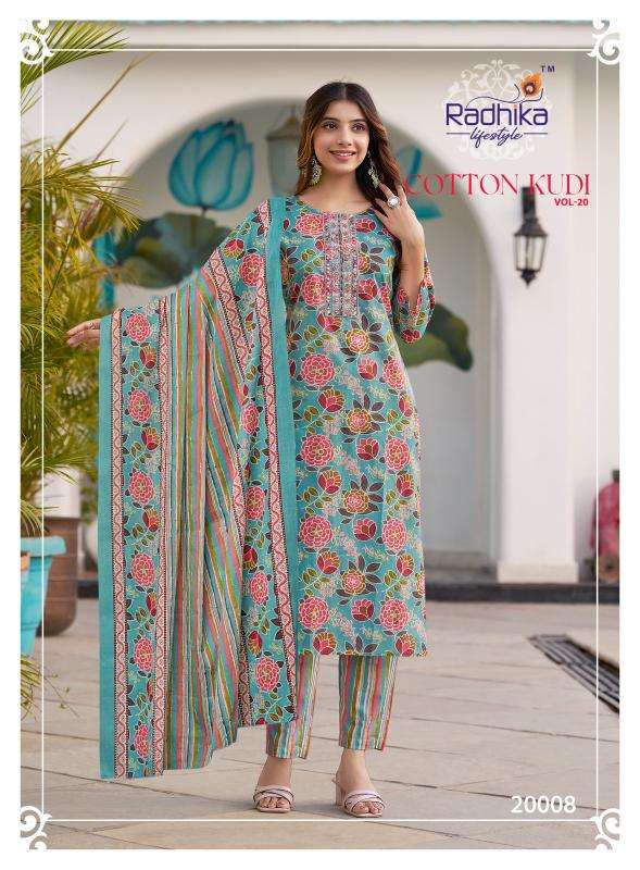 Radhika lifestyle cotton kuddi vol 20 Wholesale Kurti supplier in Mumbai