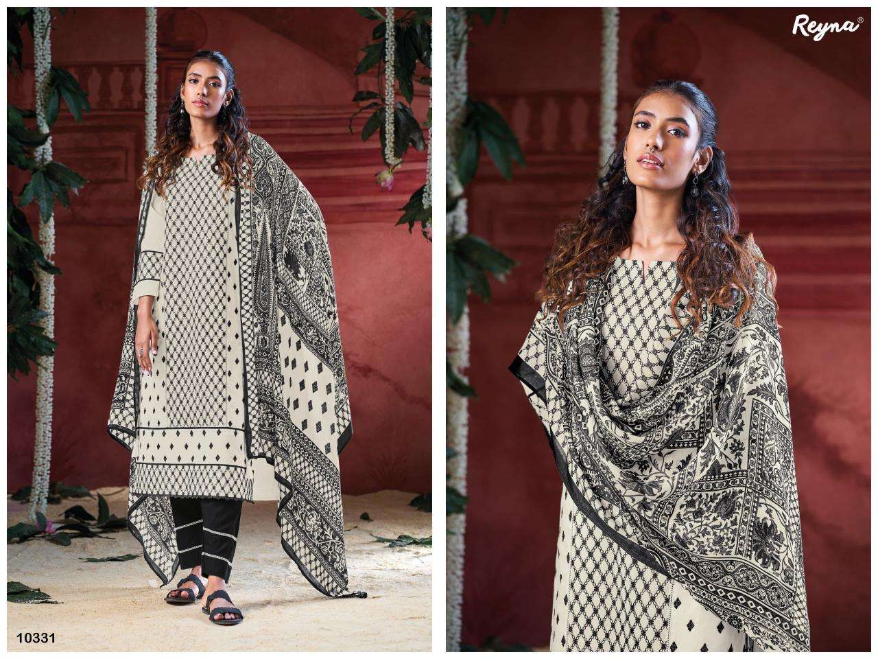 Reyna black & white superior Wholesale dress material shops in Bangalore