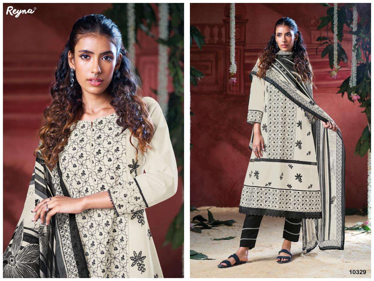 Reyna black & white superior Wholesale dress material shops in Bangalore