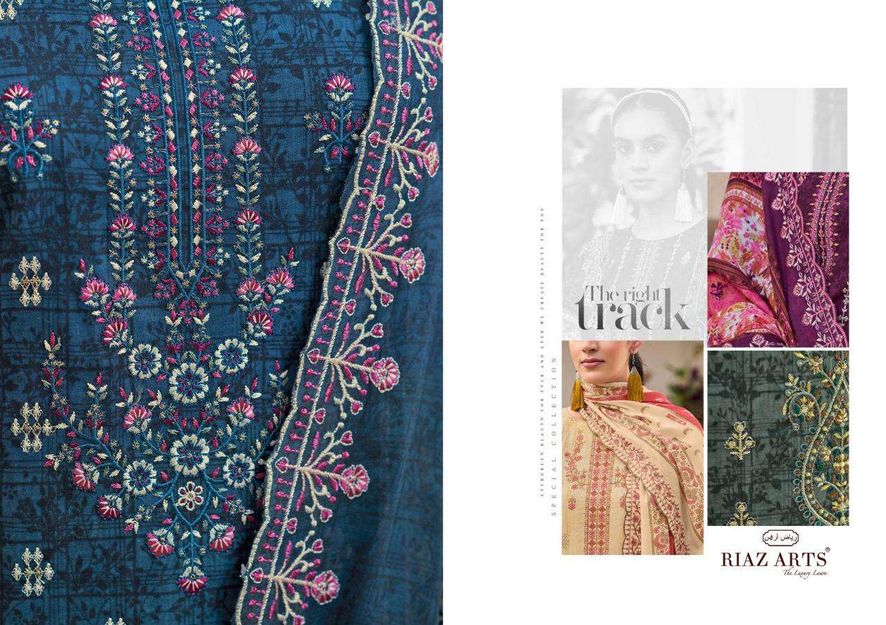 Riaz arts chevron Unstitched dress material wholesale