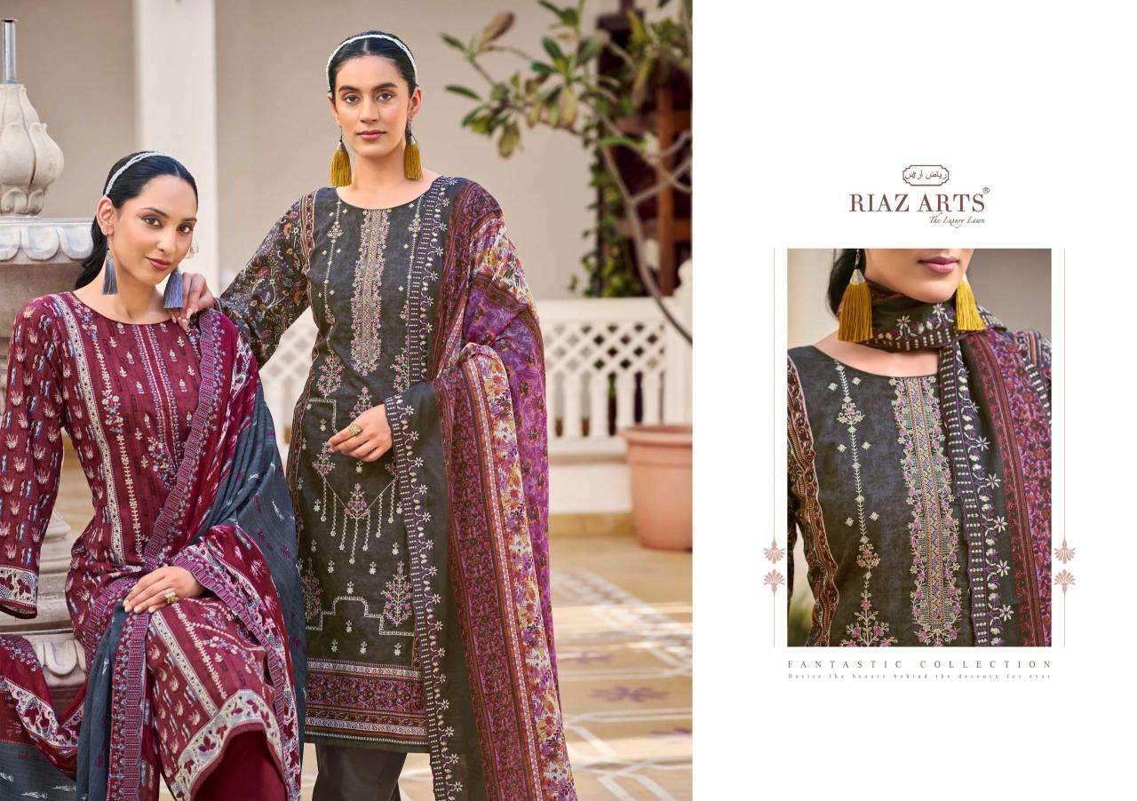 Riaz arts chevron Unstitched dress material wholesale