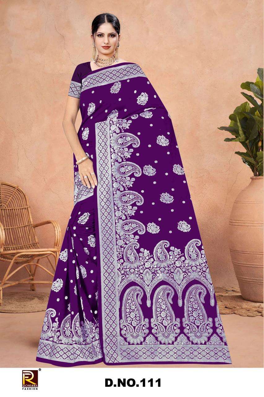 Ronisha fashion d.no.111 Kolkata wholesale saree suppliers