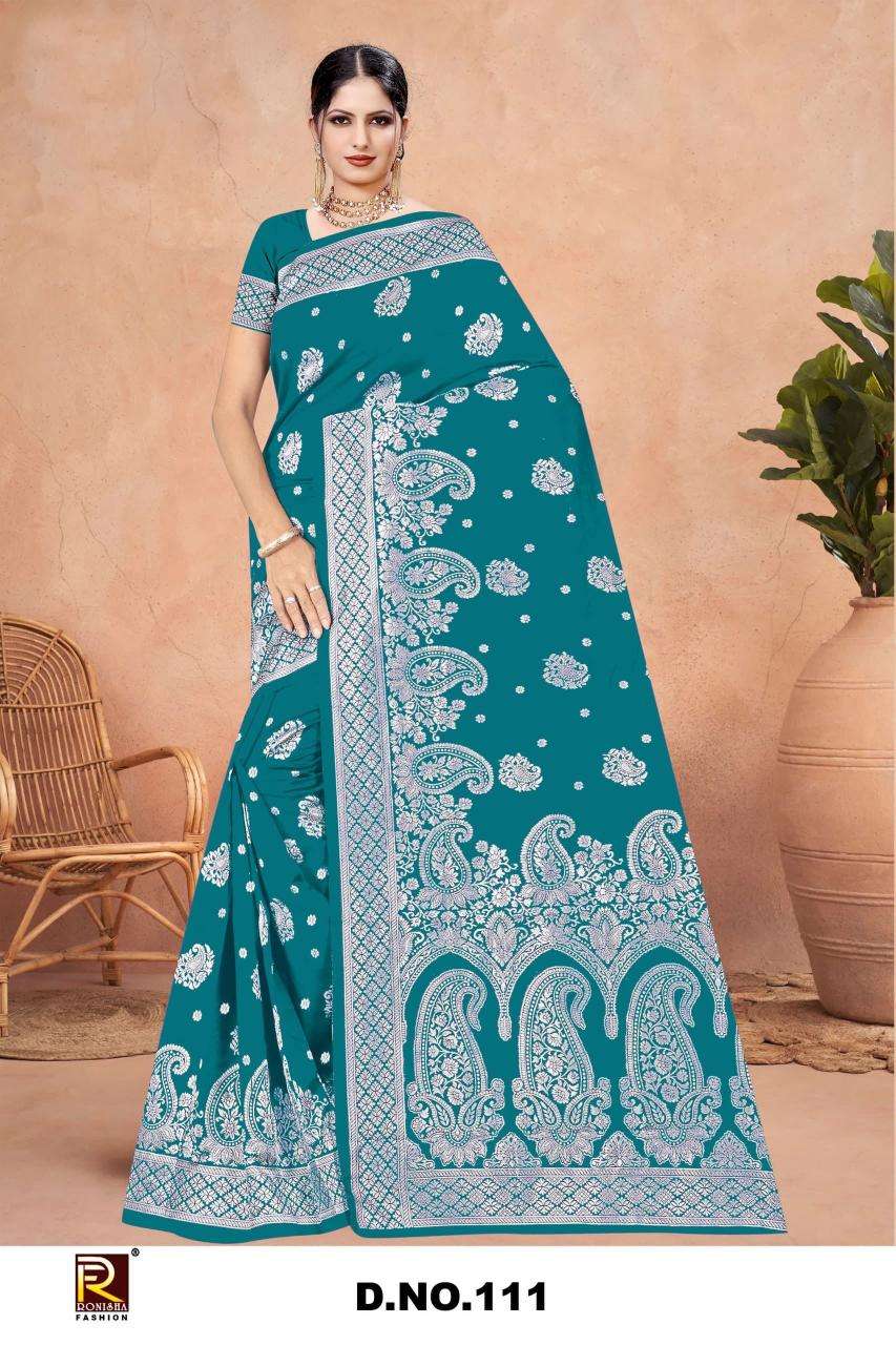 Ronisha fashion d.no.111 Kolkata wholesale saree suppliers