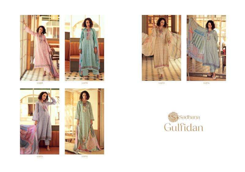 Sadhana fashion gulfidan Unstitched dress material wholesale
