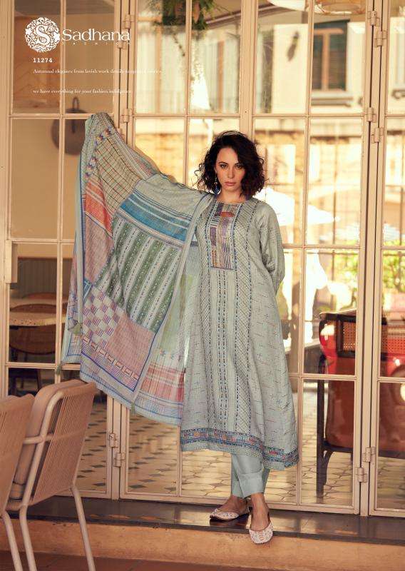 Sadhana fashion gulfidan Unstitched dress material wholesale