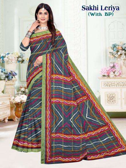 Sakhi leriya cotton printed Wholesale saree supplier in surat
