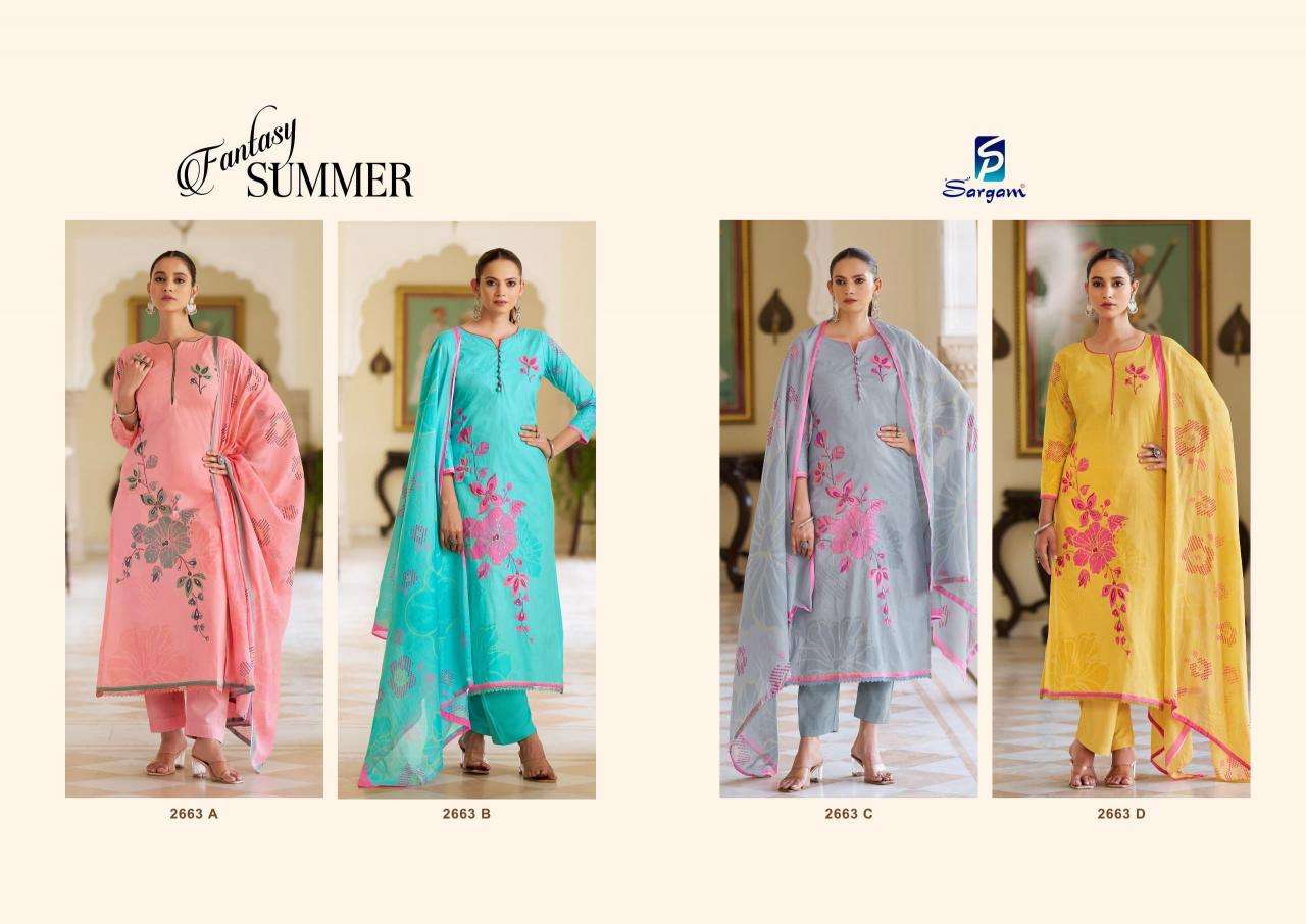 Sargam fantacy summer camrik Dress materials wholesaler in Hyderabad