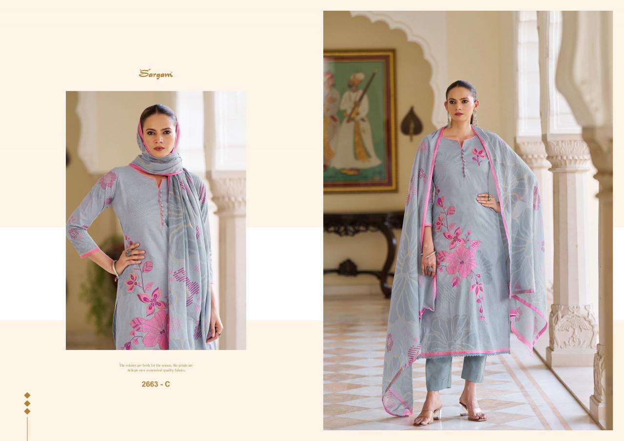 Sargam fantacy summer camrik Dress materials wholesaler in Hyderabad