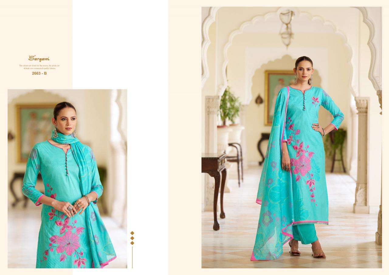 Sargam fantacy summer camrik Dress materials wholesaler in Hyderabad