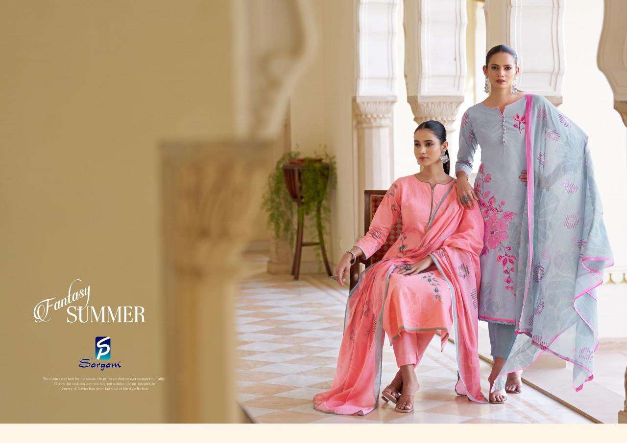 Sargam fantacy summer camrik Dress materials wholesaler in Hyderabad