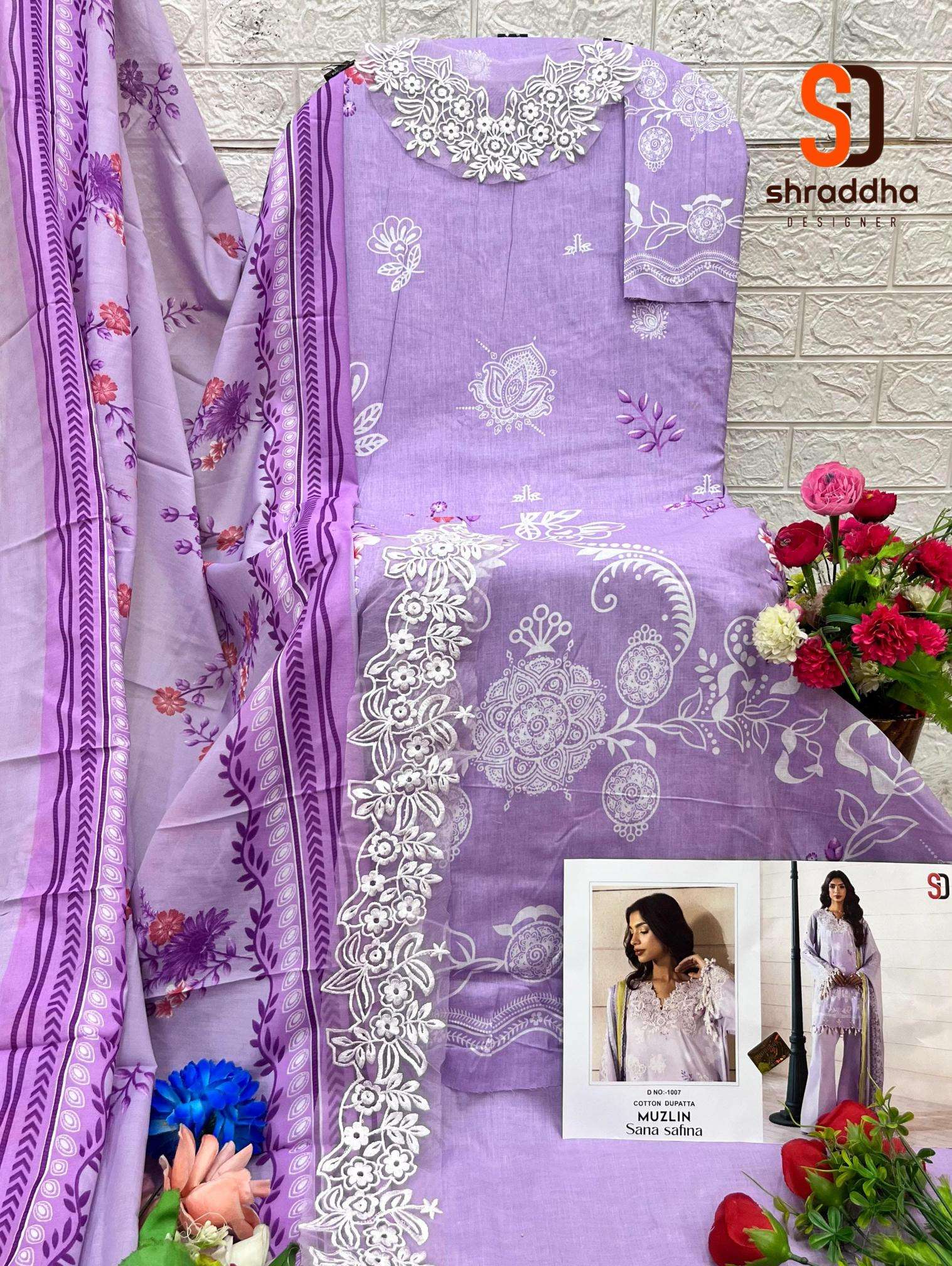 Sharaddha designer muzlin sana safinaz Wholesale dress materials online in kolkata