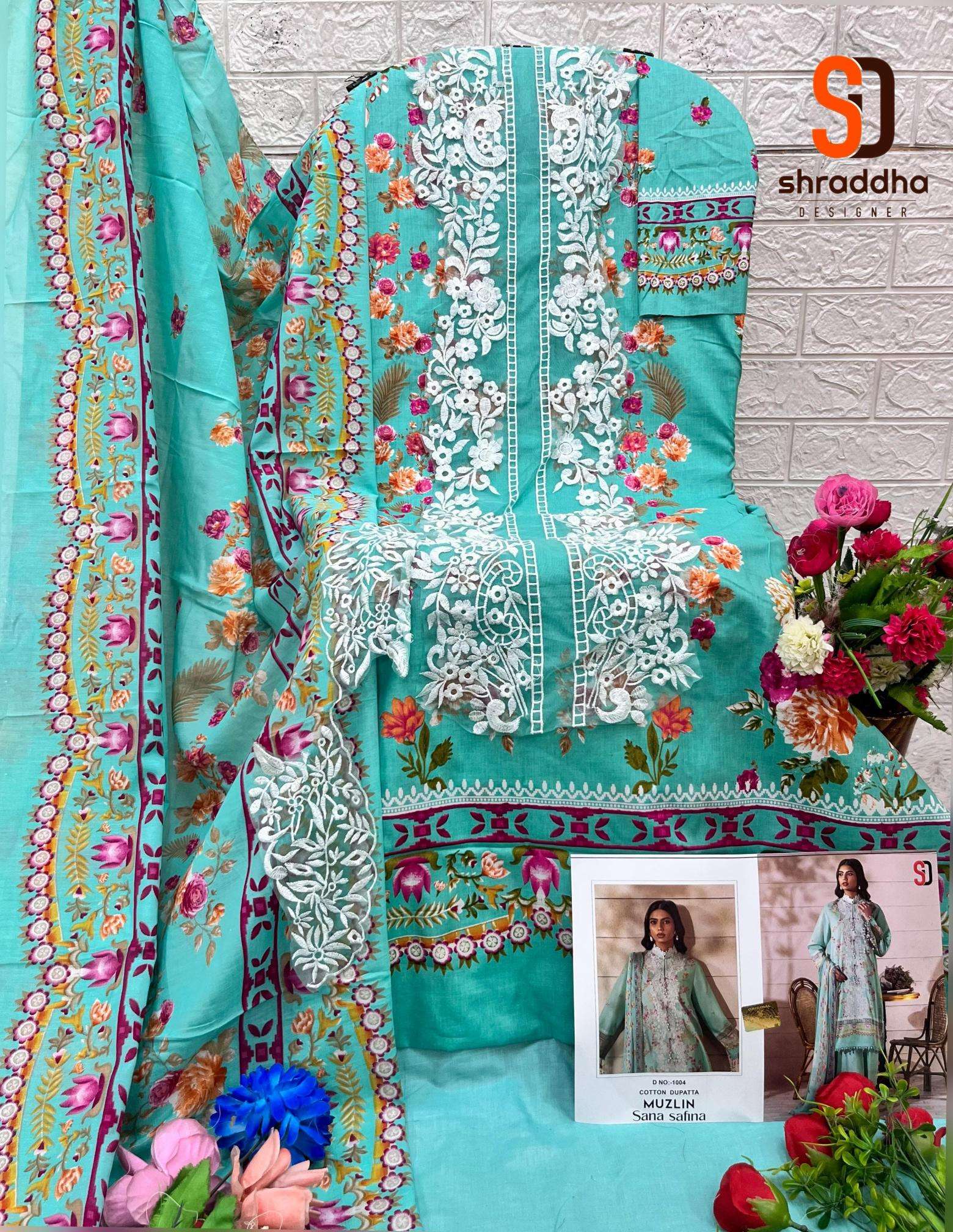 Sharaddha designer muzlin sana safinaz Wholesale dress materials online in kolkata