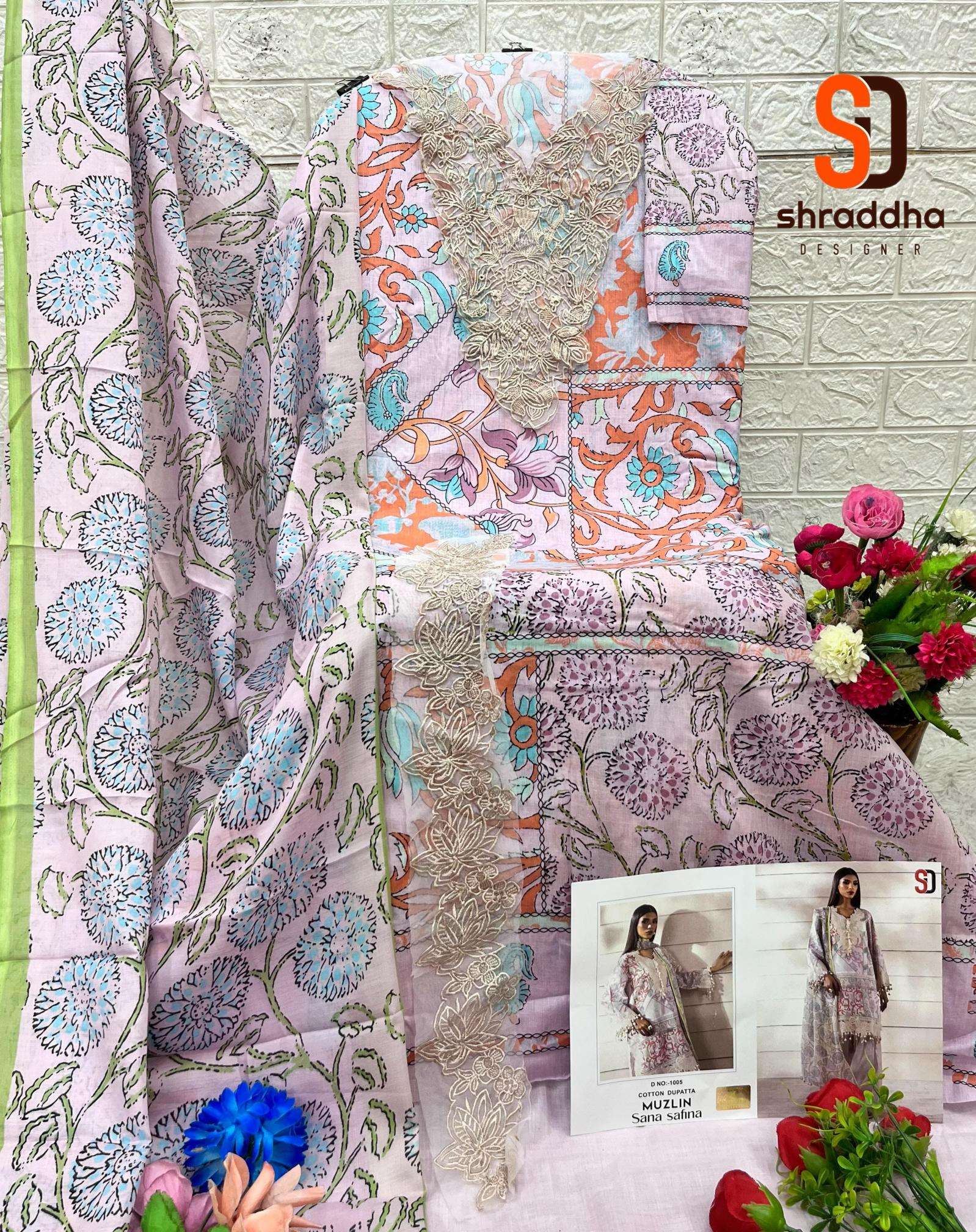 Sharaddha designer muzlin sana safinaz Wholesale dress materials online in kolkata