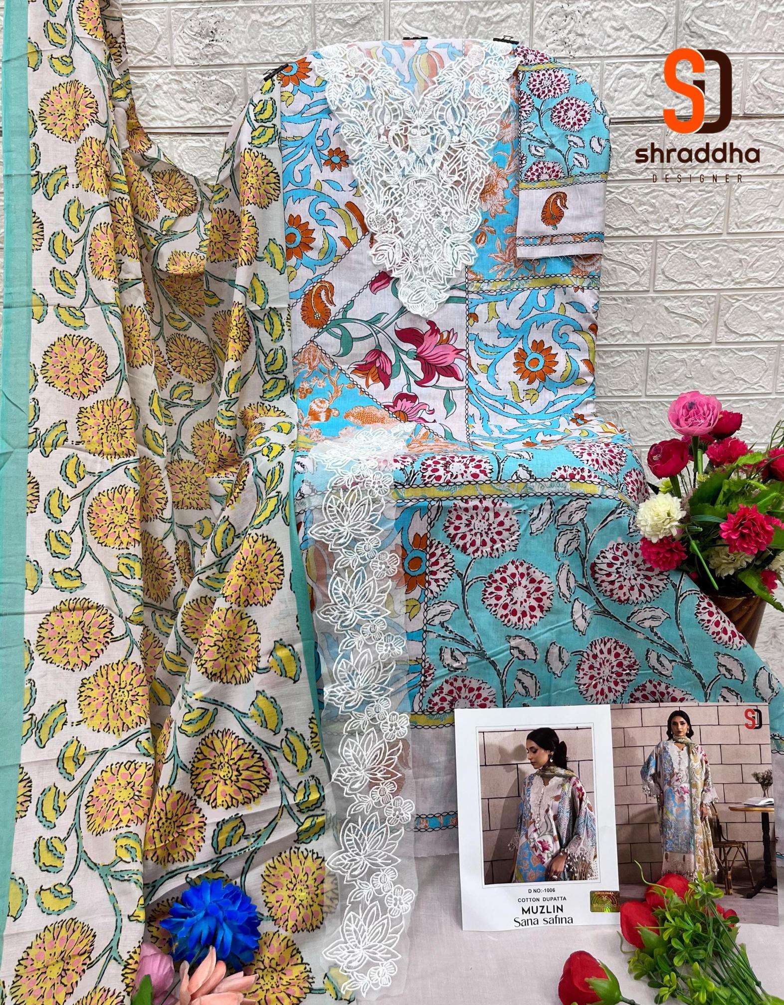 Sharaddha designer muzlin sana safinaz Wholesale dress materials online in kolkata