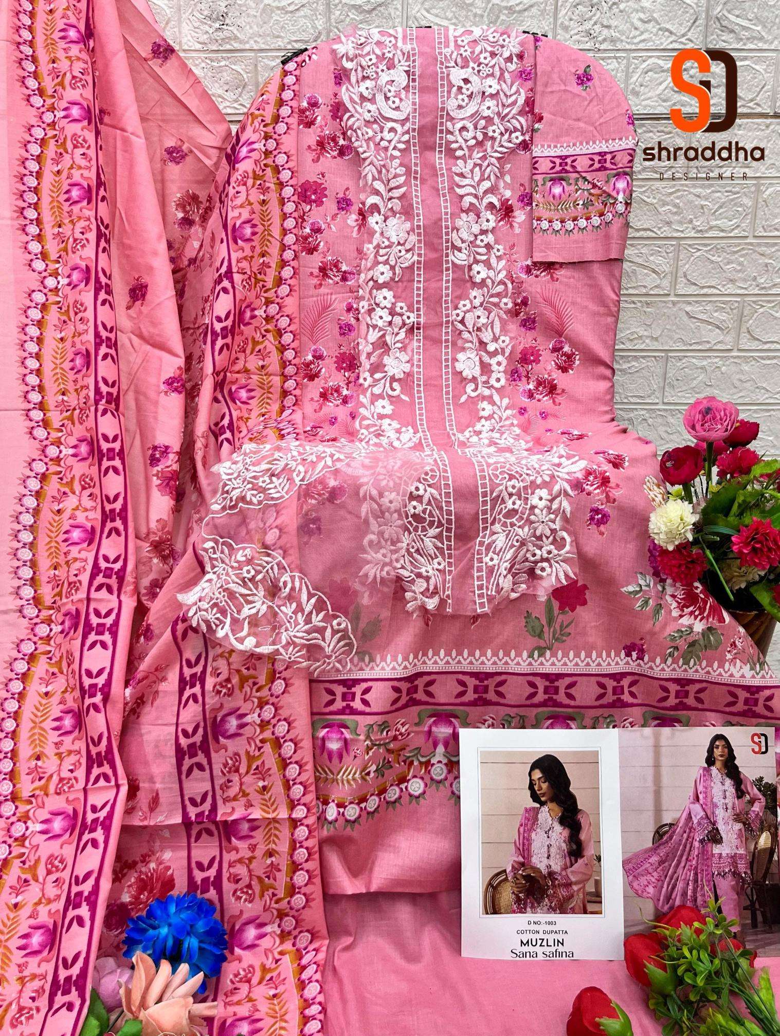 Sharaddha designer muzlin sana safinaz Wholesale dress materials online in kolkata