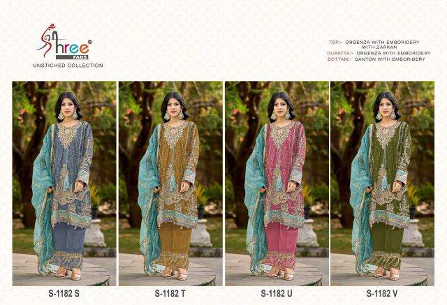 Shree fab design no-1182 Surat dress materials