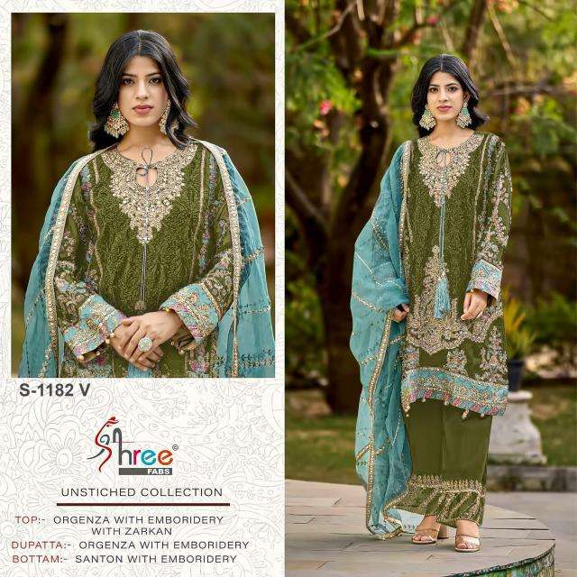 Shree fab design no-1182 Surat dress materials