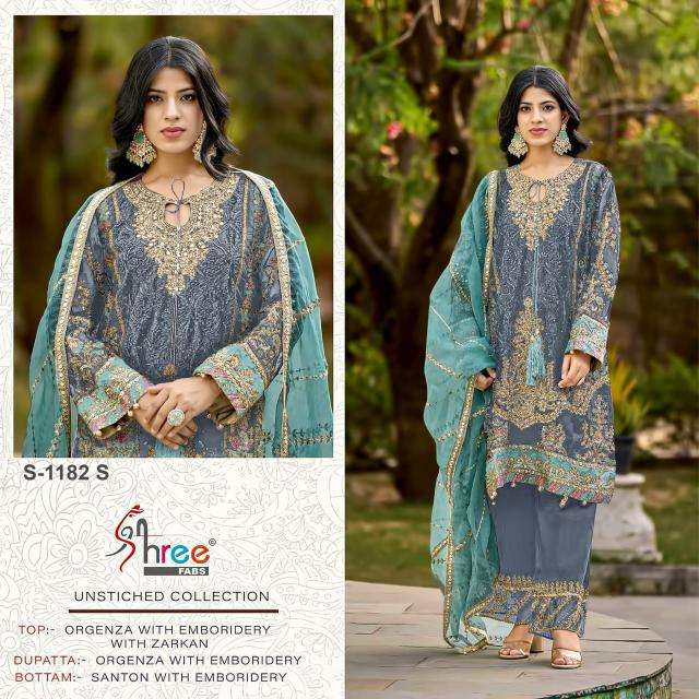 Shree fab design no-1182 Surat dress materials