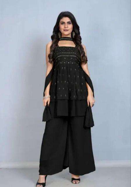 Shree salasar georgia fox gorgette kurti manufacturer for online in surat