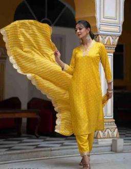 Shree salasar heavy Chinon short kurti manufacturers in surat