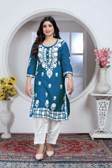 Shree salasar sui dhaga 3 arkita kurti manufacturers in gandhi surat gujarat
