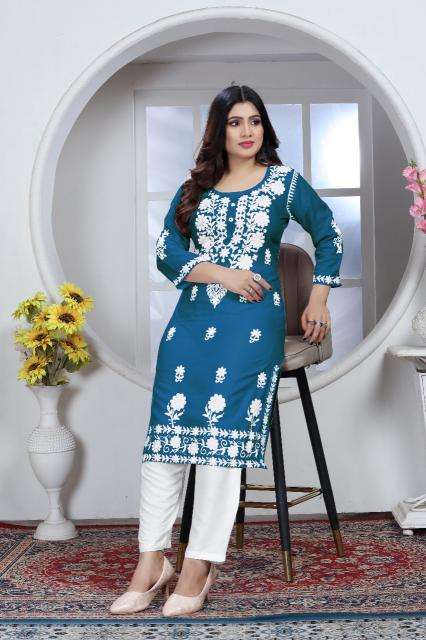 Shree salasar sui dhaga 3 arkita kurti manufacturers in gandhi surat gujarat