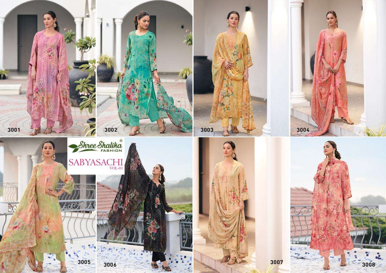 Shree salika sabyasachi vol 3 Cheap dress materials wholesale