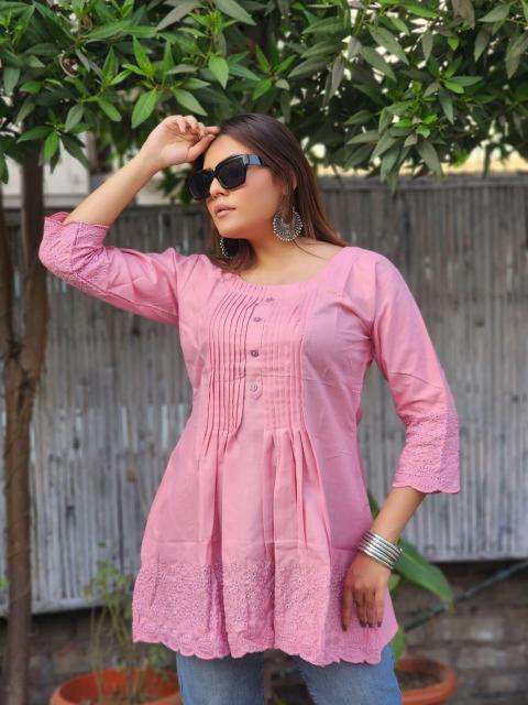 Slim fit short cotton kurtis manufacturing unit in surat