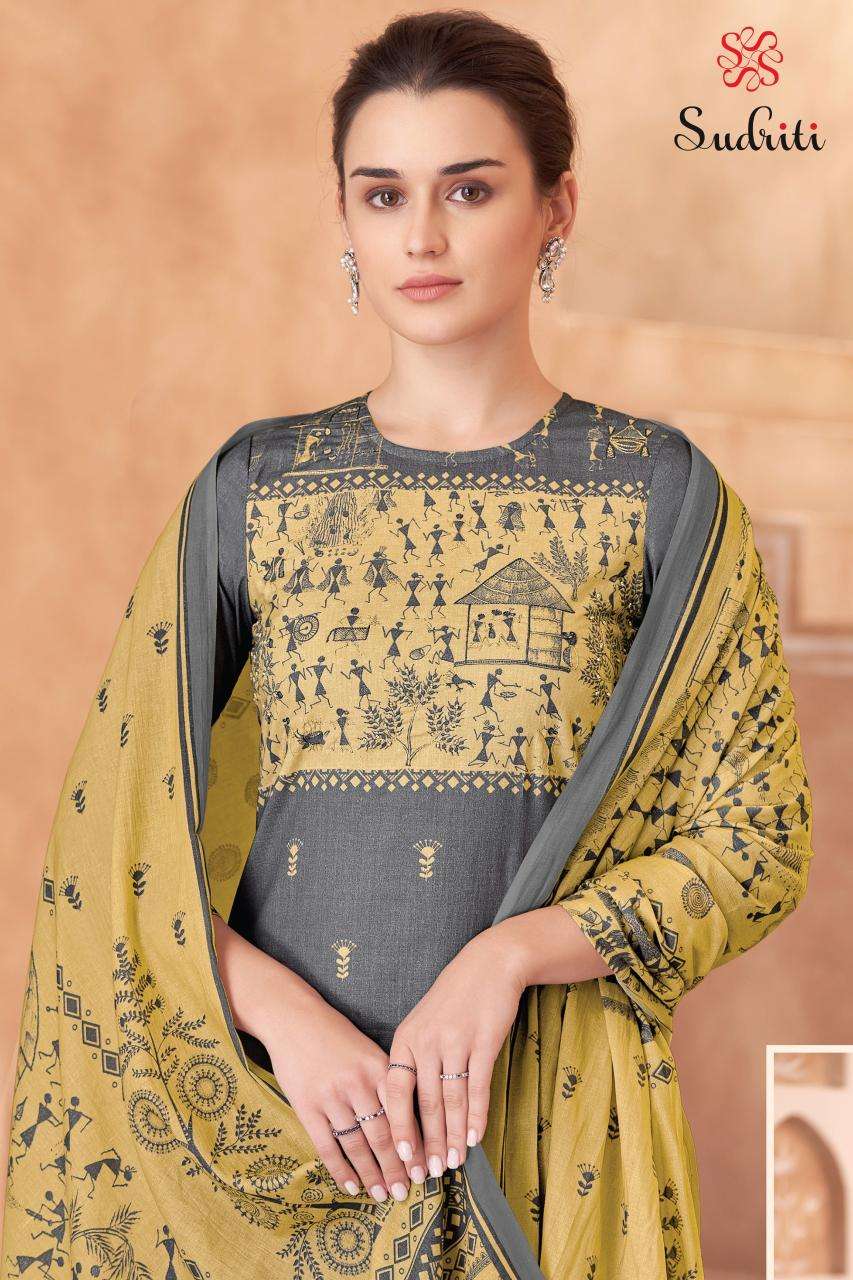 Sudriti trible thread dress material wholesale suppliers