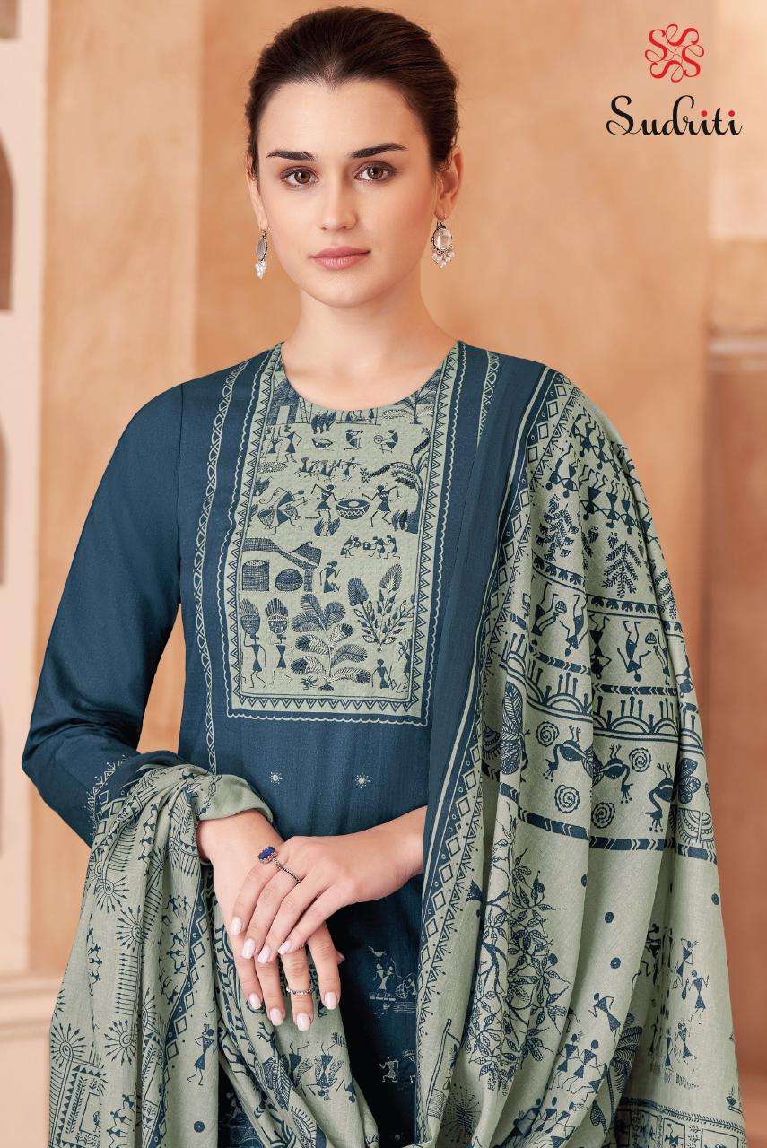 Sudriti trible thread dress material wholesale suppliers