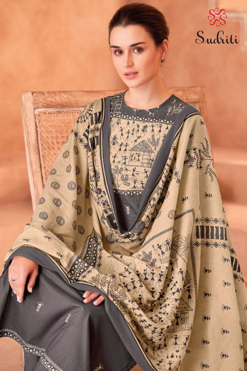 Sudriti trible thread dress material wholesale suppliers
