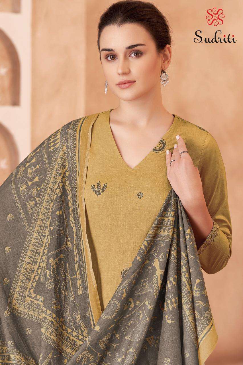 Sudriti trible thread dress material wholesale suppliers