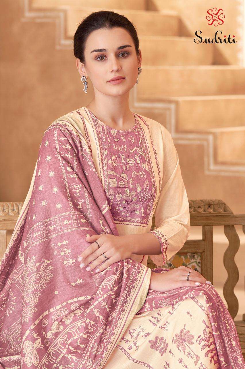 Sudriti trible thread dress material wholesale suppliers