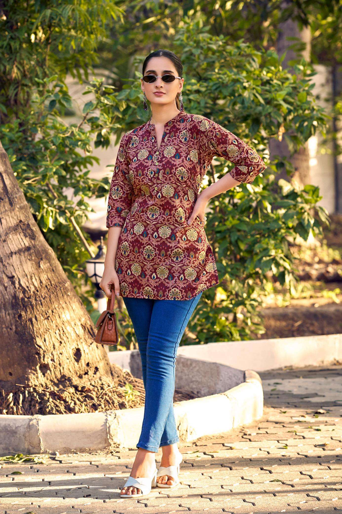 Tips & tops cotton shorties vol 8 low range kurti manufacturer in surat