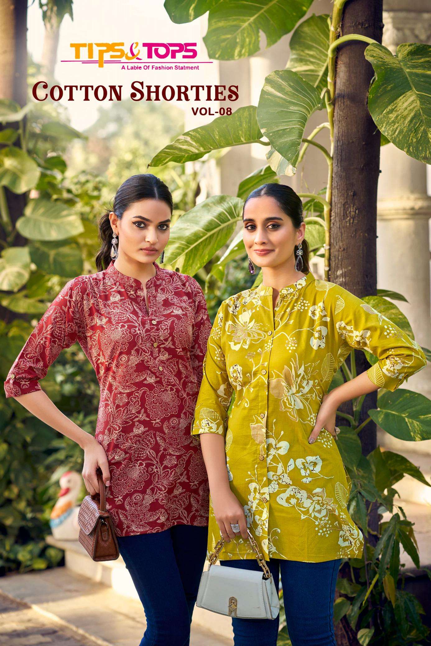 Tips & tops cotton shorties vol 8 low range kurti manufacturer in surat