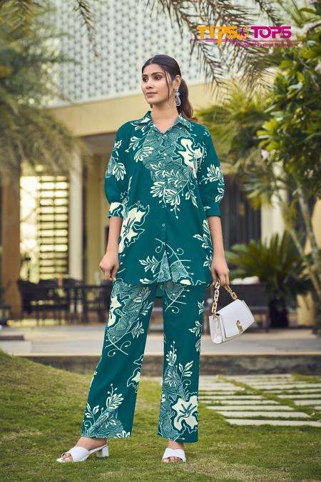 Tips & tops lifestyle coord set Wholesale kurti fabric in Surat